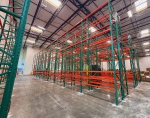 Pallet racks being installed in los angeles