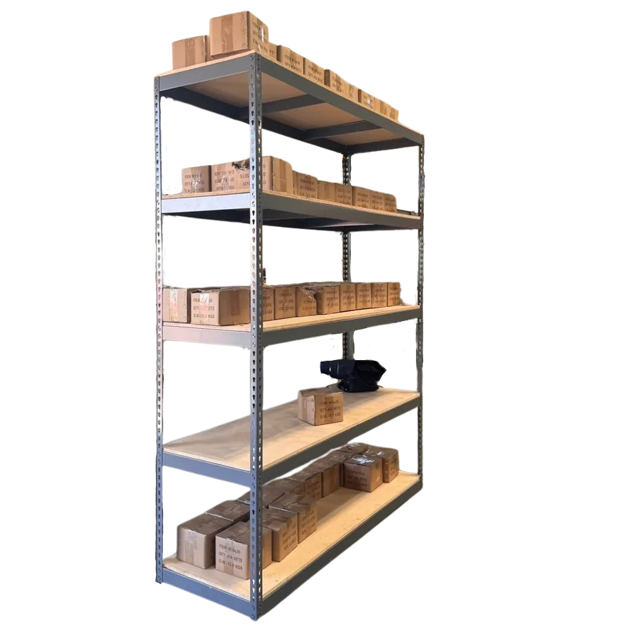 Boltless Shelving Boltless Shelving in warehouse with boxes