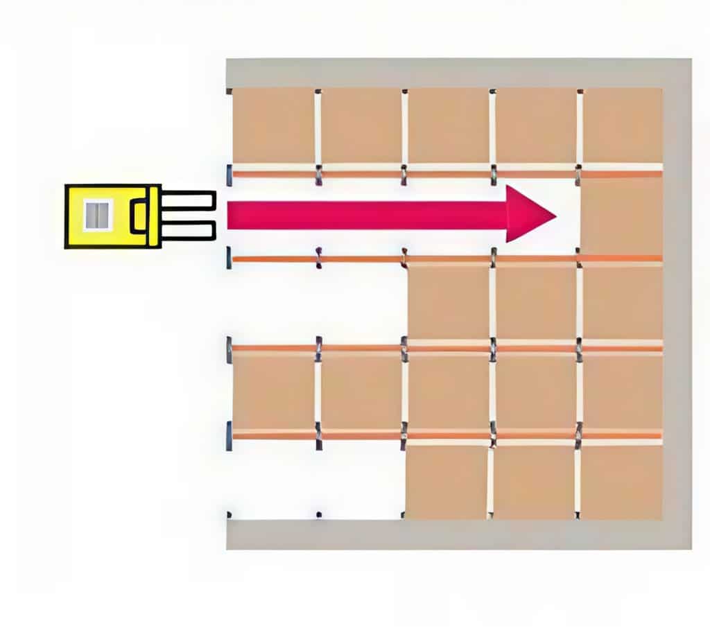 Drive-IN-Racking Forklift driving into drive in racking design