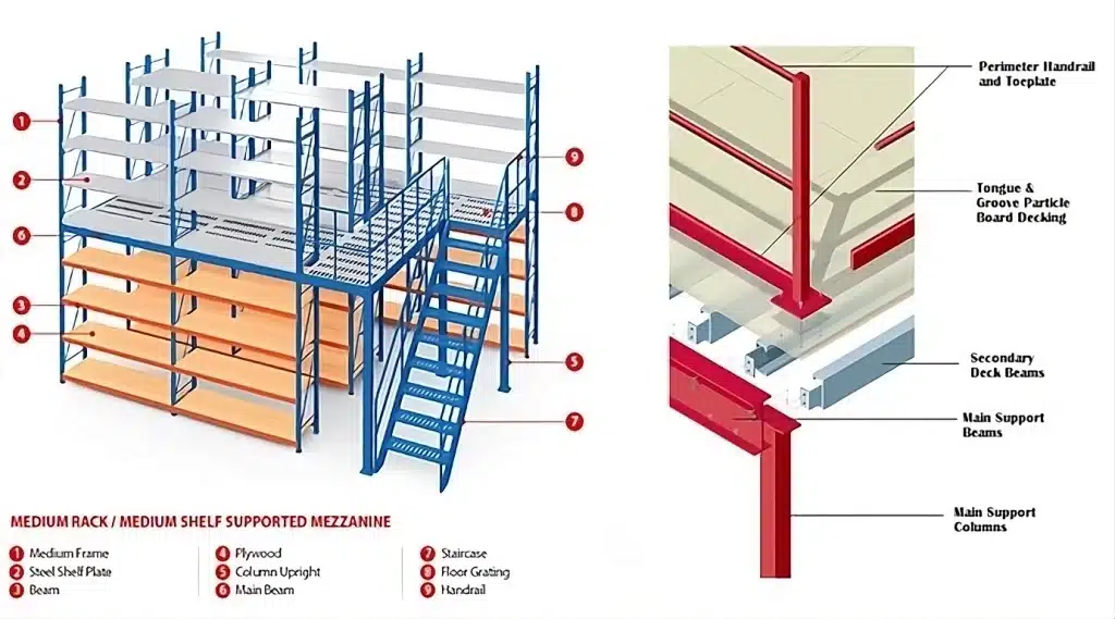 Rack-Supported-Mezzanine rack supported mezzanine design