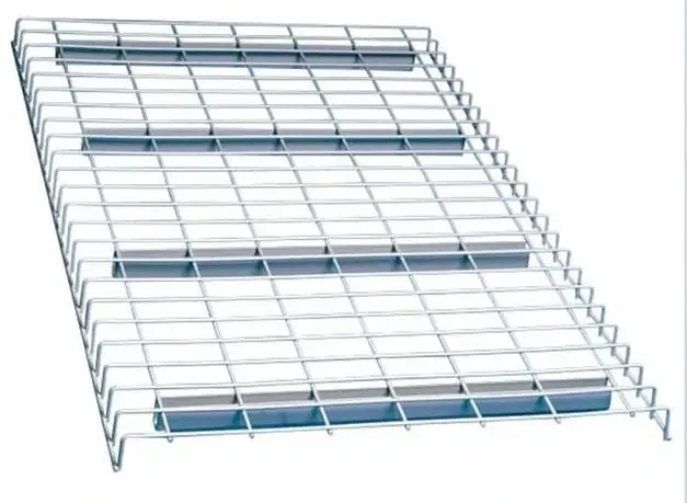 Wire decks for pallet racks for California and New Jersey.