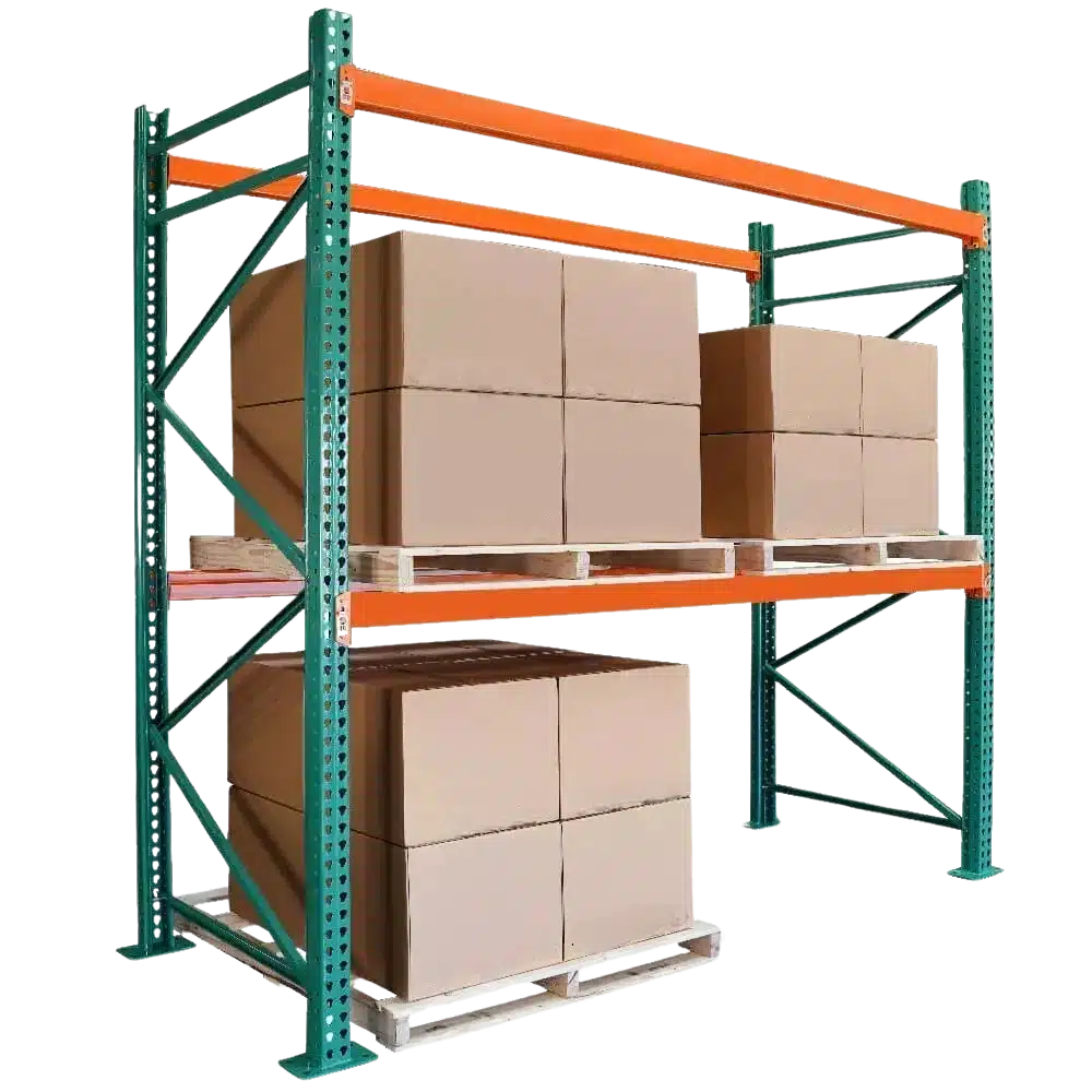 teardrop-pallet-rack-with-boxes -- Pallet Racks with boxes on a pallet