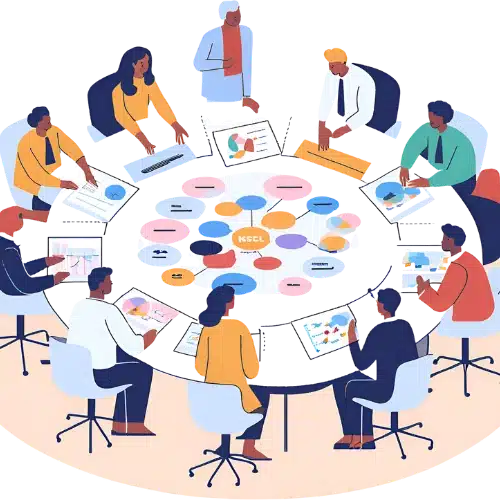Project Management graphic representing IMH's project management