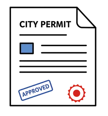 Racking Permits graphic representing the necessary permits for racking