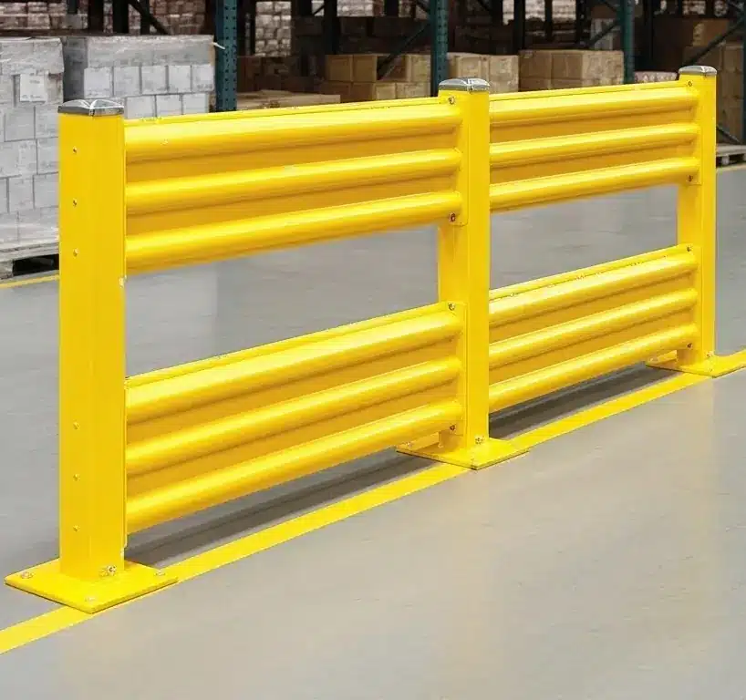 Guard Rails for Warehouses in California Guard rails installed in a Warehouse in Ontario