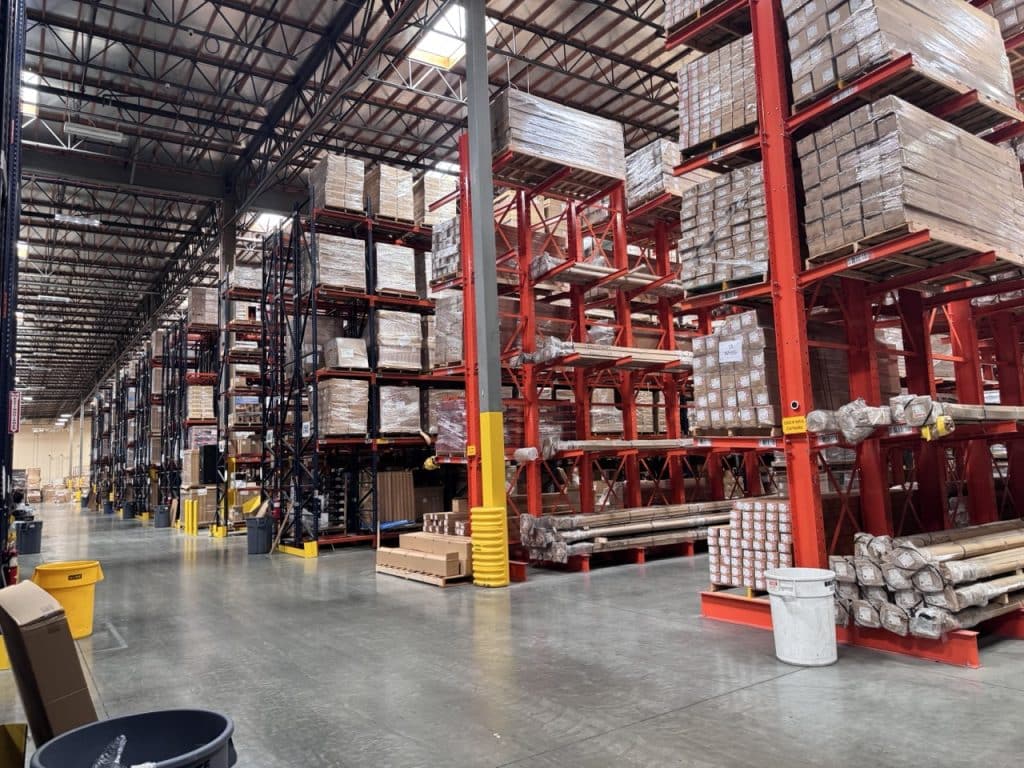 Pallet Racking installed in a warehouse in Ontario CA
