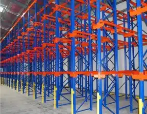 Drive in Racking installed for a Food and Beverage distributer in Ontario California