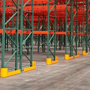 End of Aisle Protectors installed on Pallet Racks in Los Angeles California