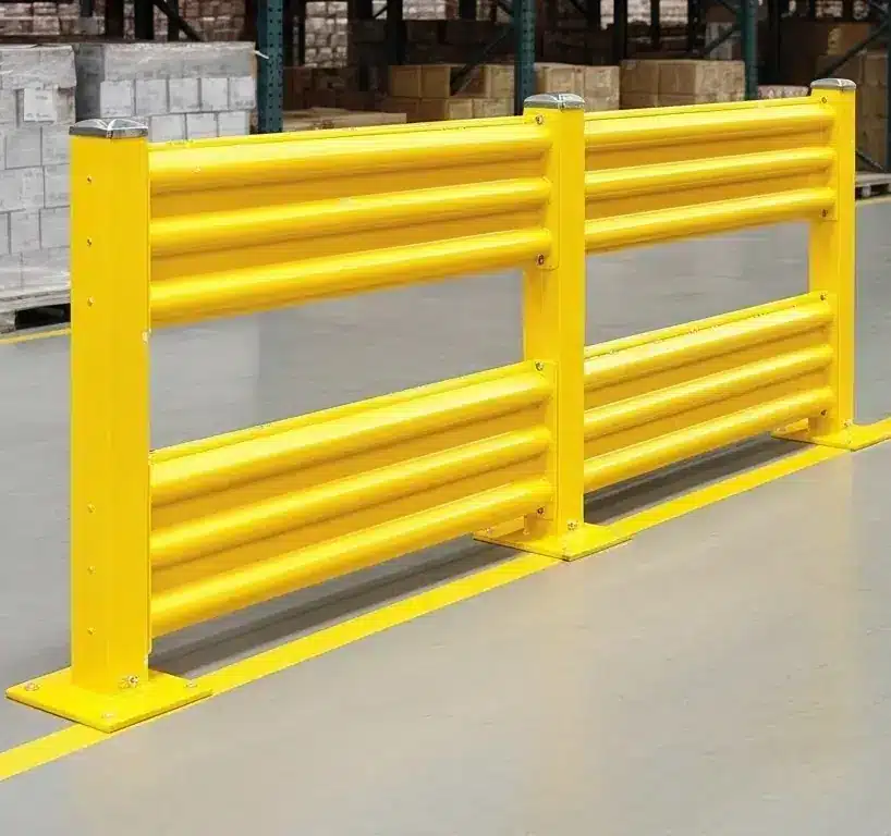 Guard Rails installed for a warehouse in Los Angeles California